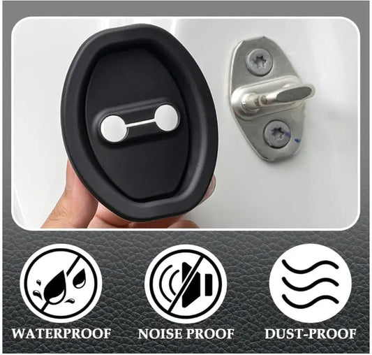 Car Silicone Door Latch Lock Protective Cover (Pack of 4)