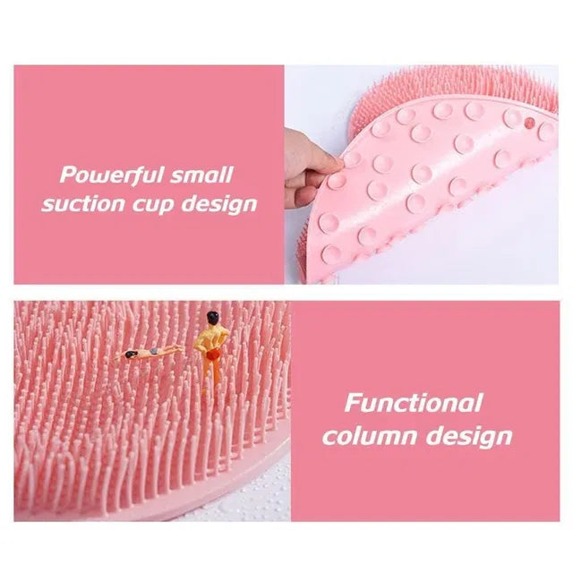 Silicone Multiuse Body & Foot Scrubber – Soft Bristle Bath Brush